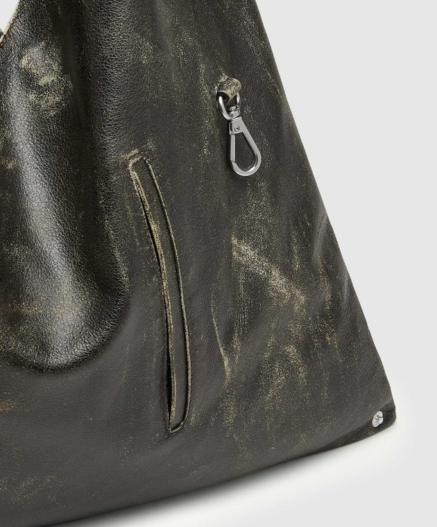 Maison Margiela MM6 - Khaki distressed leather bag