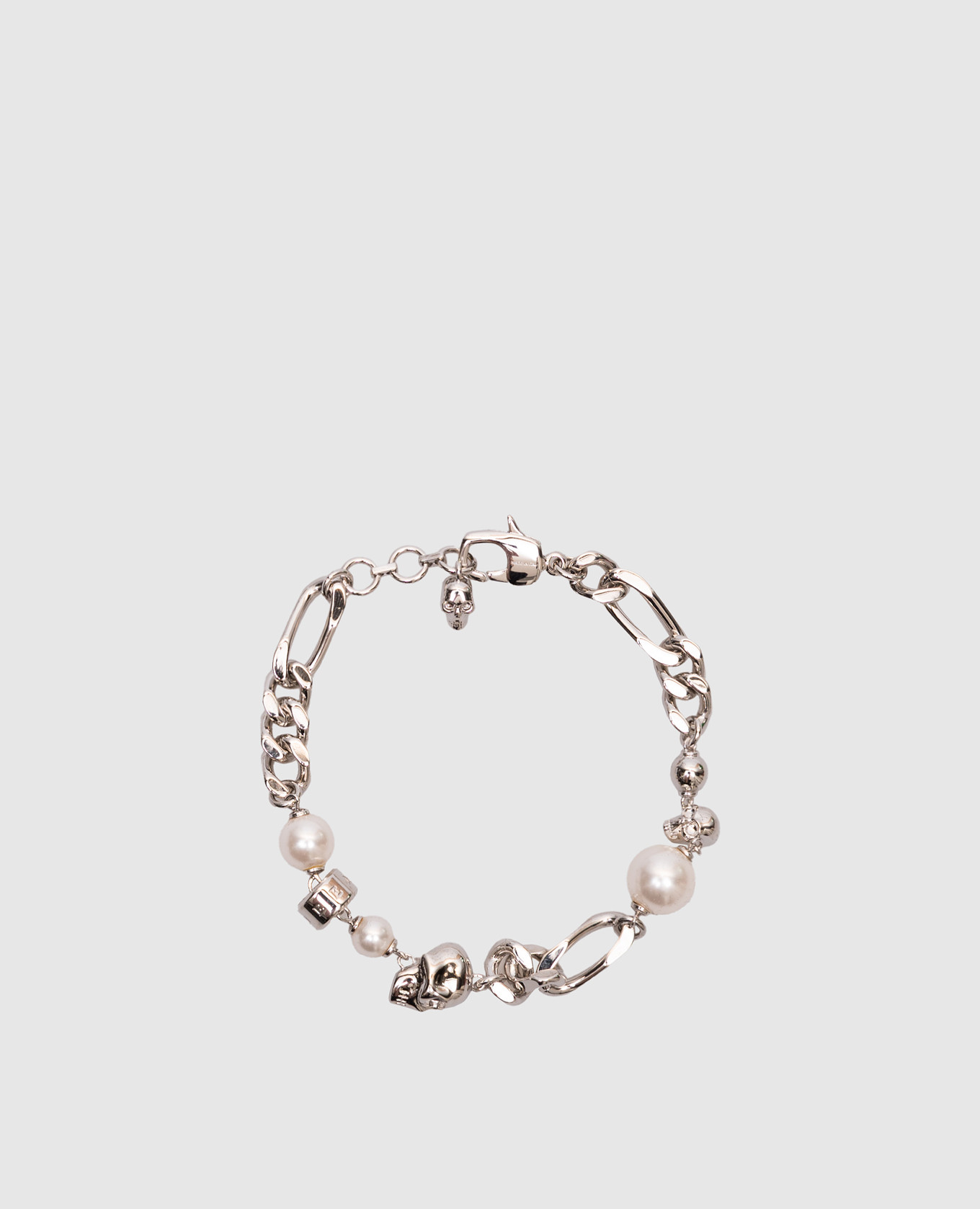 

Silver bracelet with beads and skulls Alexander McQueen
