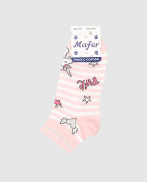 RiminiVeste Mafer pink striped socks for children RFC7671