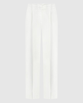 Brunello Cucinelli White pants with linen MH126P8542