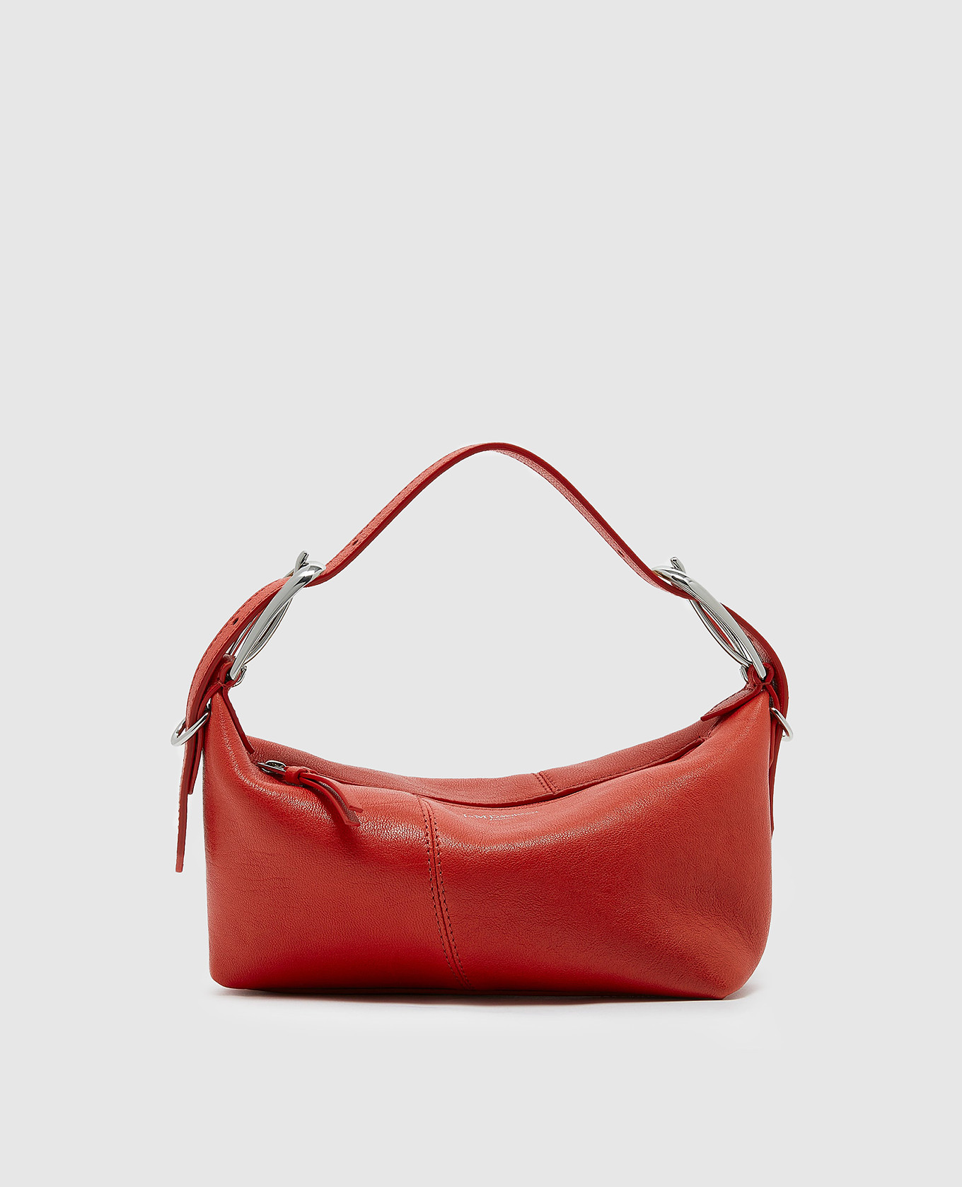 

Red leather Twist bag with logo J&M DAVIDSON