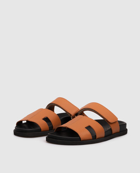 Babe Pay Pls Brown leather flip-flops 276001KO