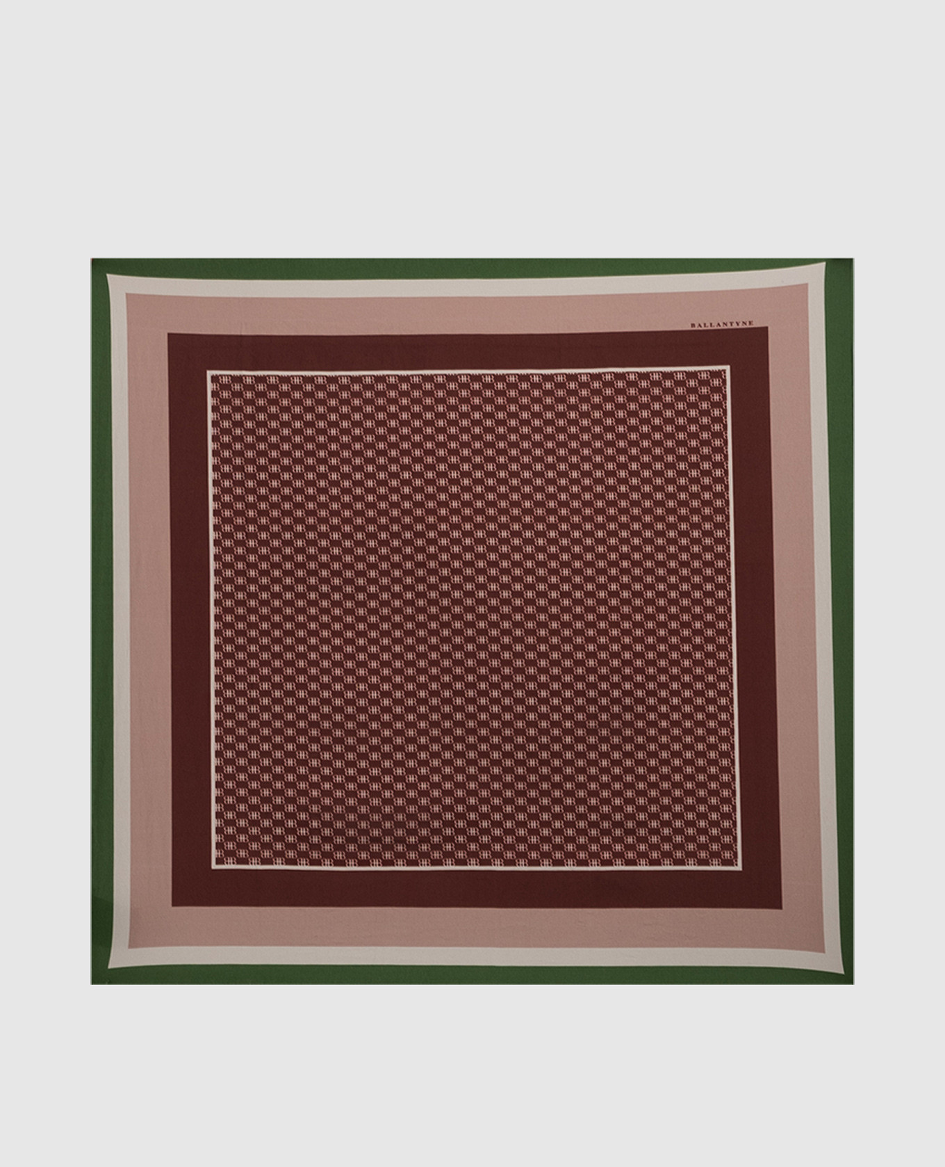 

Burgundy silk scarf with a pattern Ballantyne
