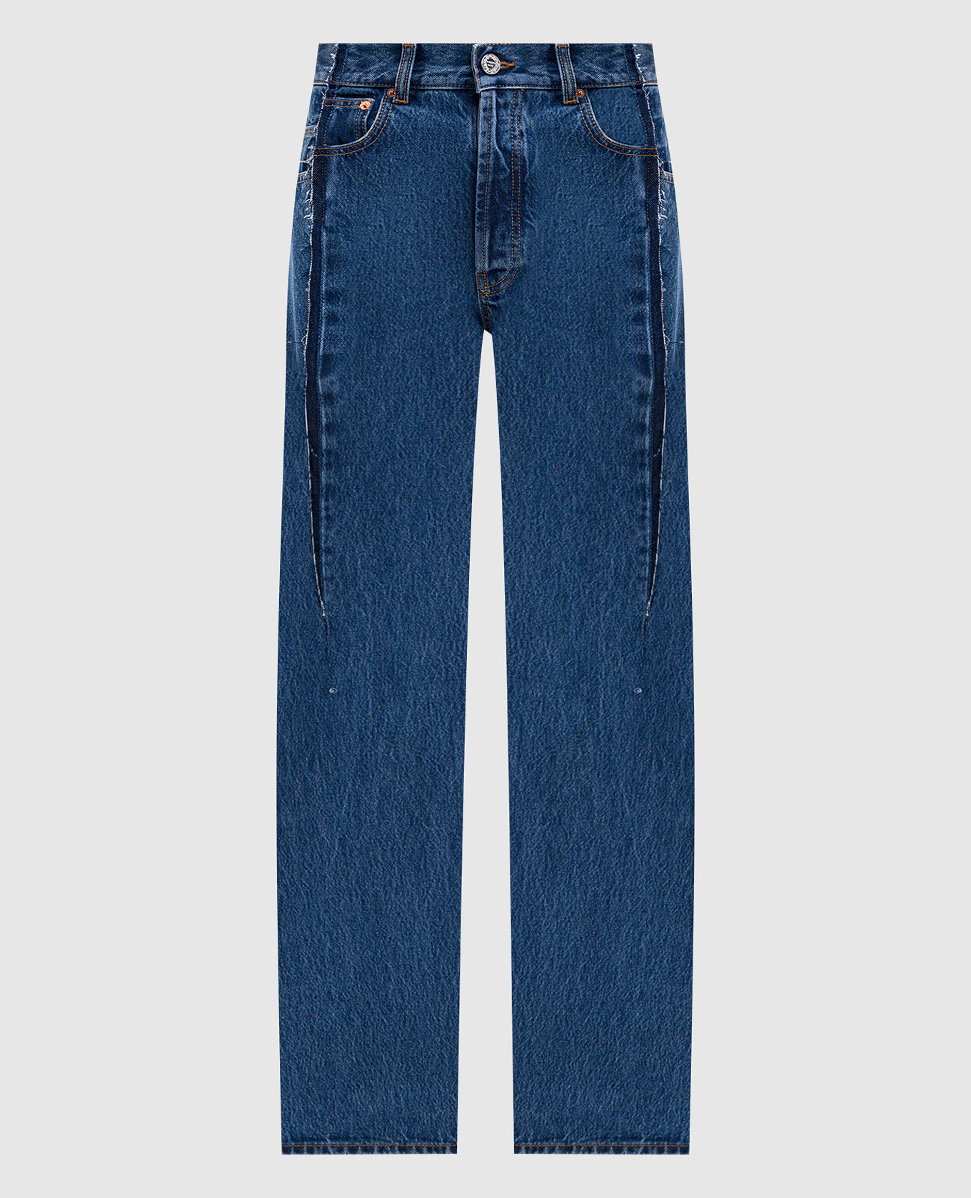 

Blue Cut Reconstructed Jeans with Logo Patch Vetements
