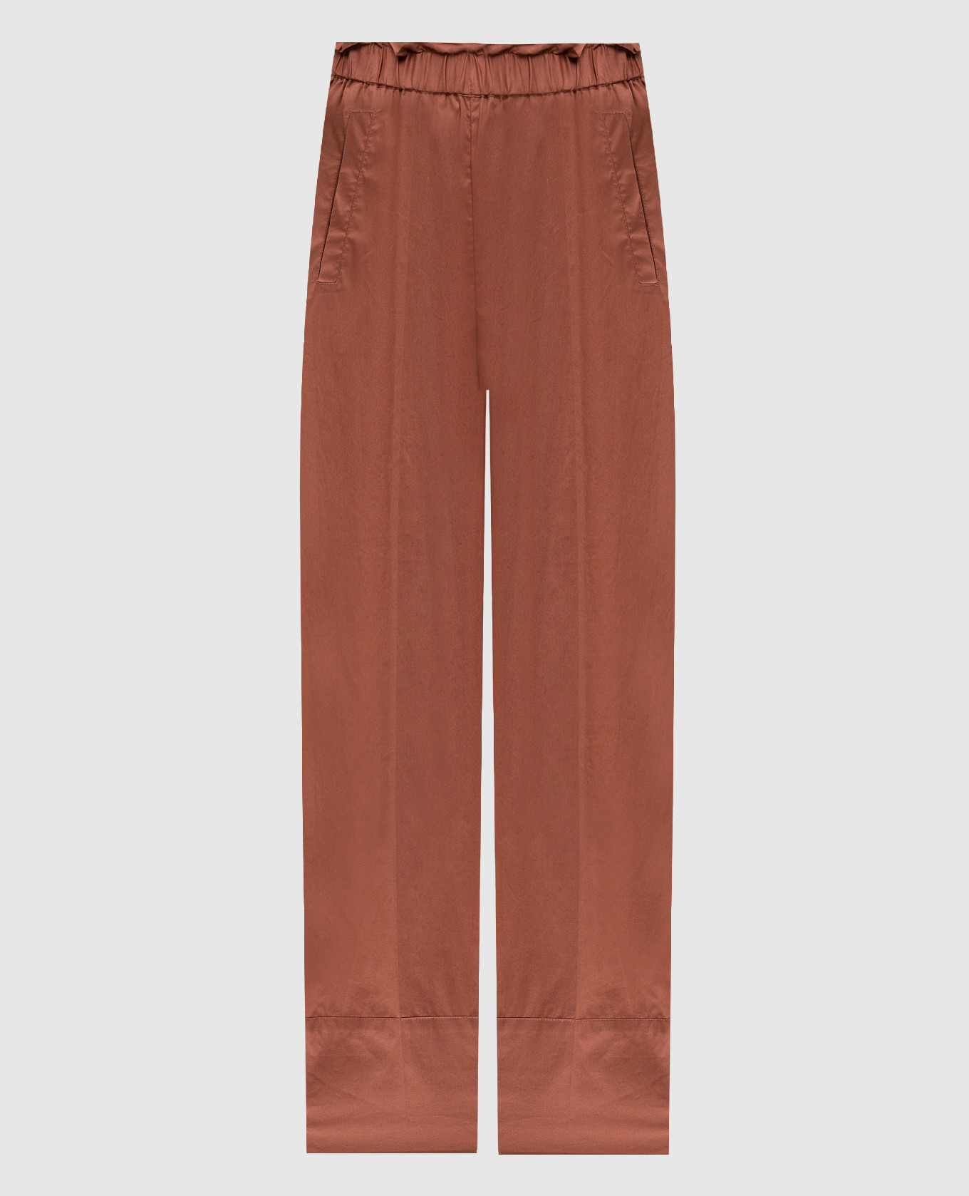 Orange pants with logo Twinset