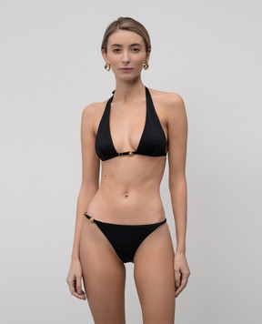 Versace Black swimsuit bodice with branded stud 10181271A12917