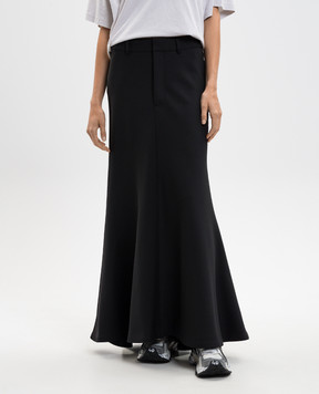 Balenciaga Black wool maxi skirt 850662TJT21