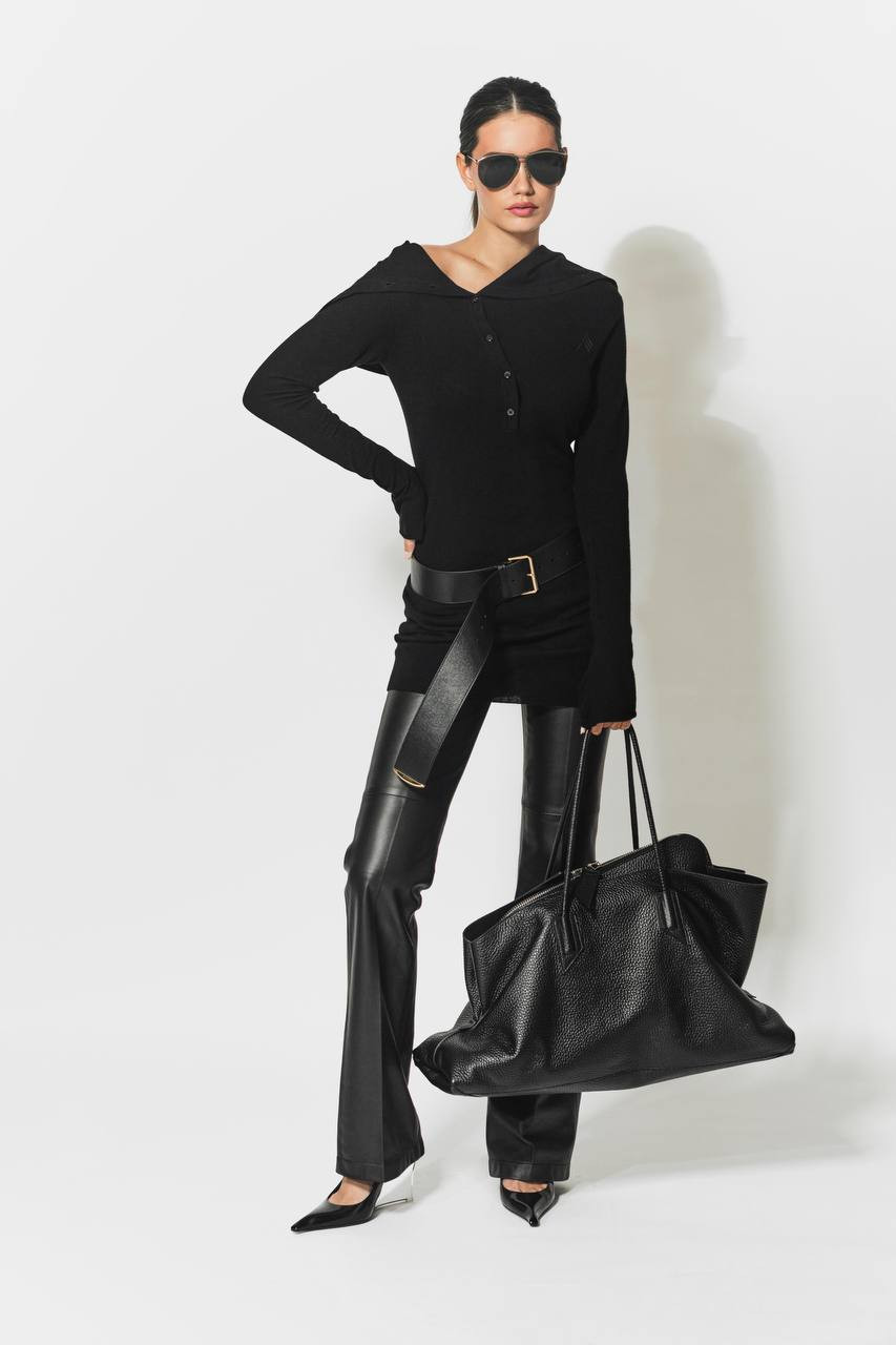 Black wool and cashmere dress The Attico 6