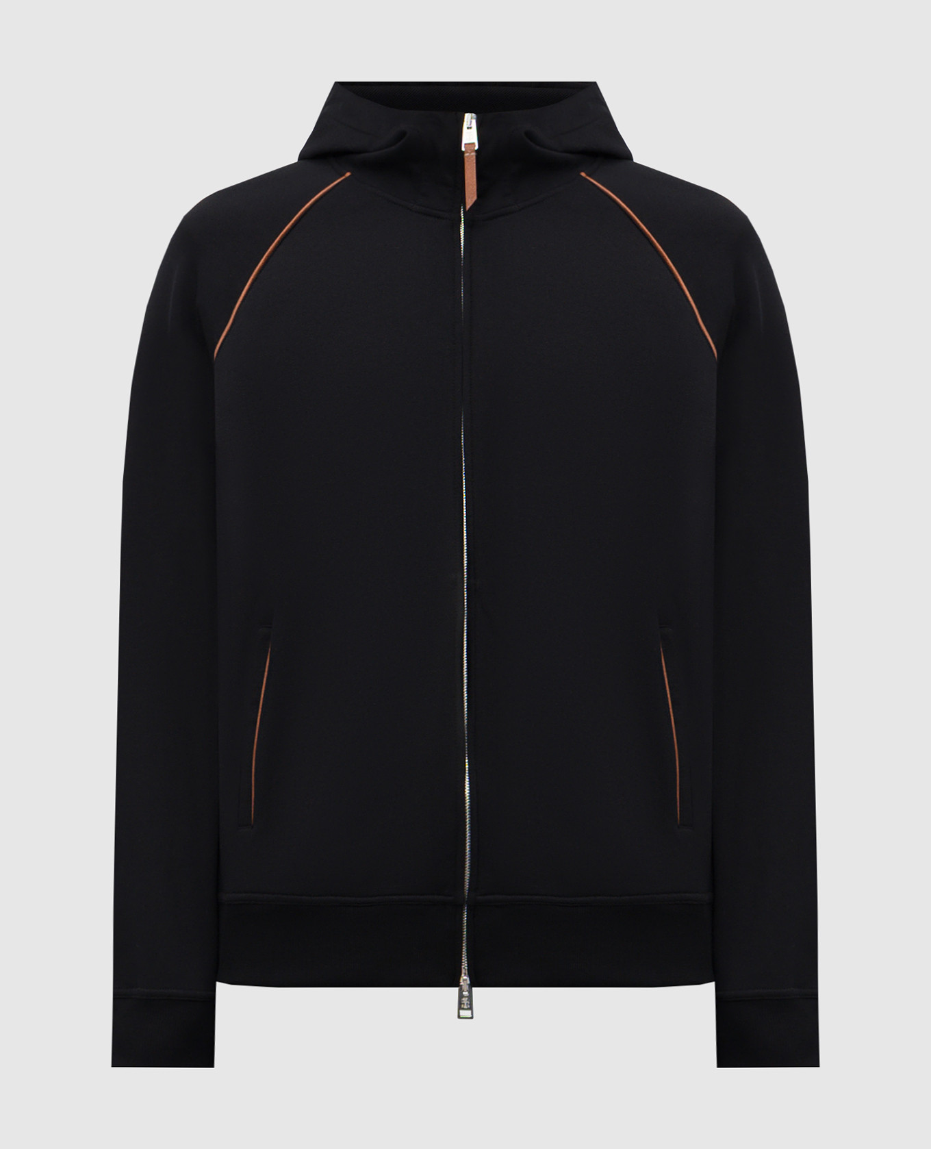 Black sports jacket with contrast trim Brunello Cucinelli