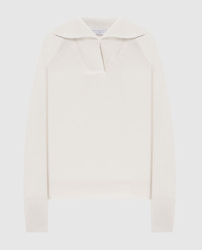 Brunello Cucinelli Beige wool, cashmere and silk sweater M16725102