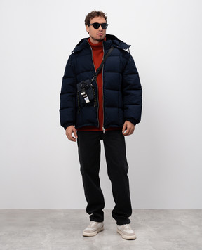A.P.C Blue Kyle jacket with logo embroidery COHDDM30199