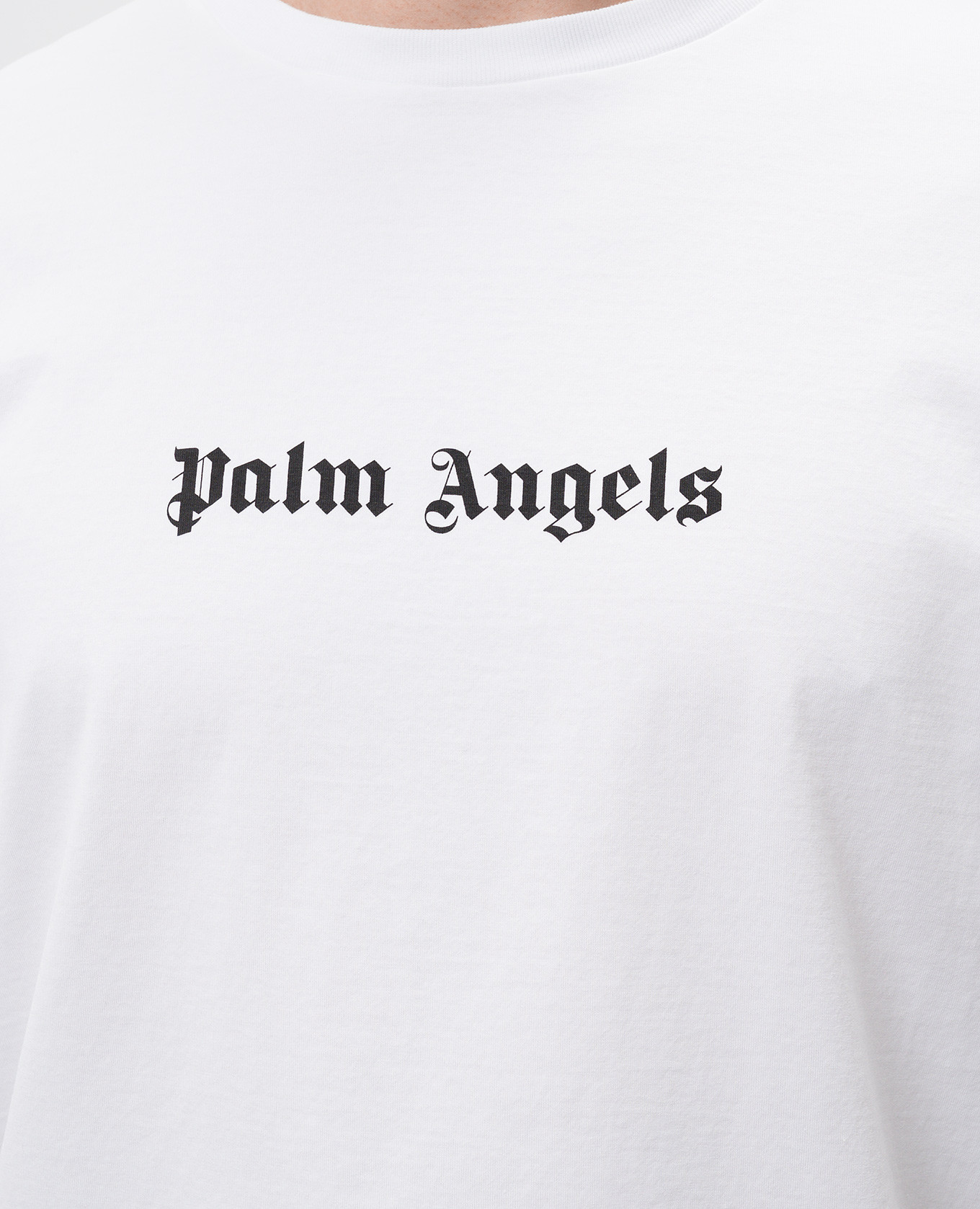 

White t-shirt with logo print Palm Angels