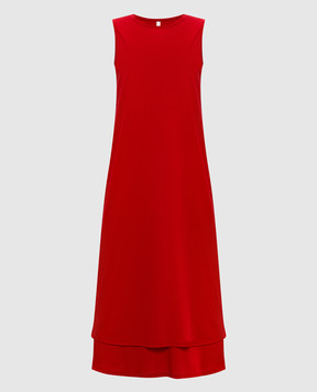 Intoca Red dress with layering effect 251USUYDRL0803