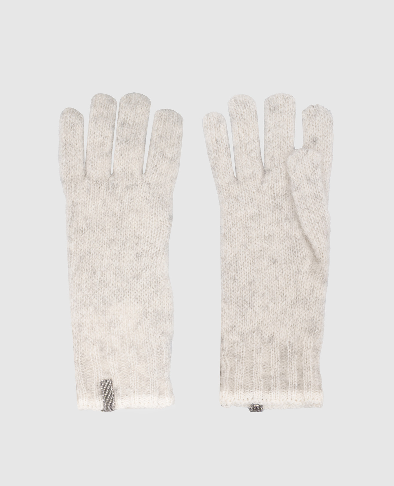 

Beige wool gloves with monil chain Brunello Cucinelli