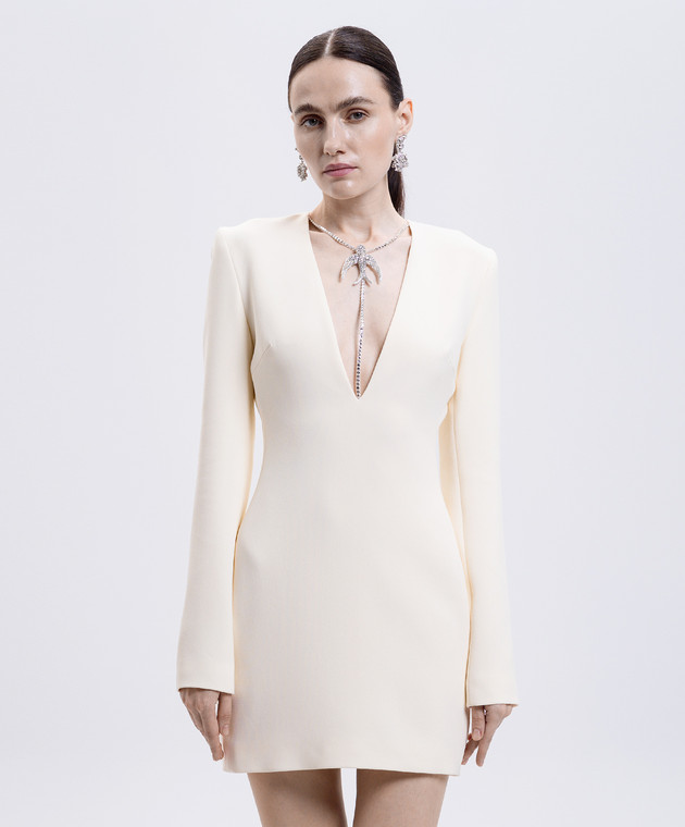 david koma beige dress David Koma - Beige dress with crystals SS25DK101D