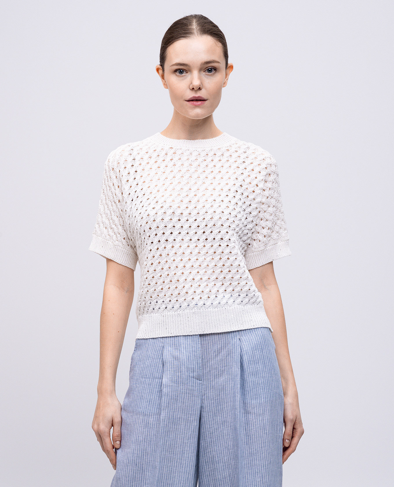 

White openwork top with sequins Peserico