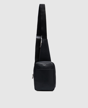 Serapian EVOLUZIONE blue leather sling bag with logo SREVLMML716515Y021