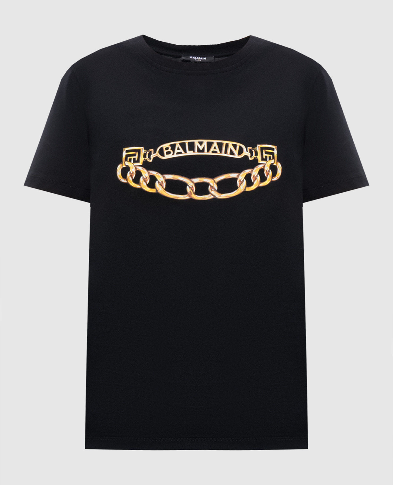 Black t-shirt with logo print Balmain