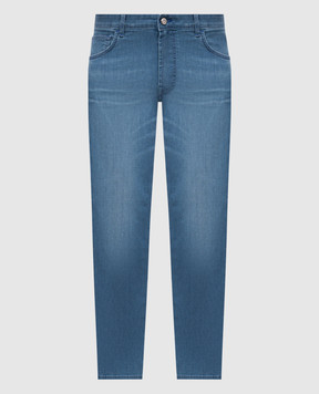 Stefano Ricci Blue jeans with a worn effect MST51B3090T0127