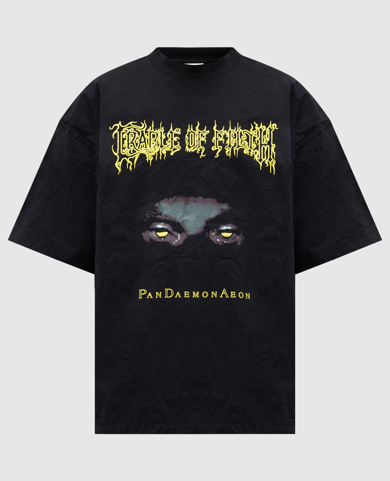 Black metallic print t-shirt Vetements