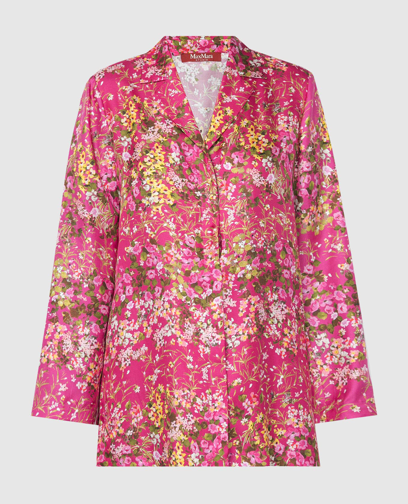

Campale pink floral print silk blouse Max Mara, Розовый
