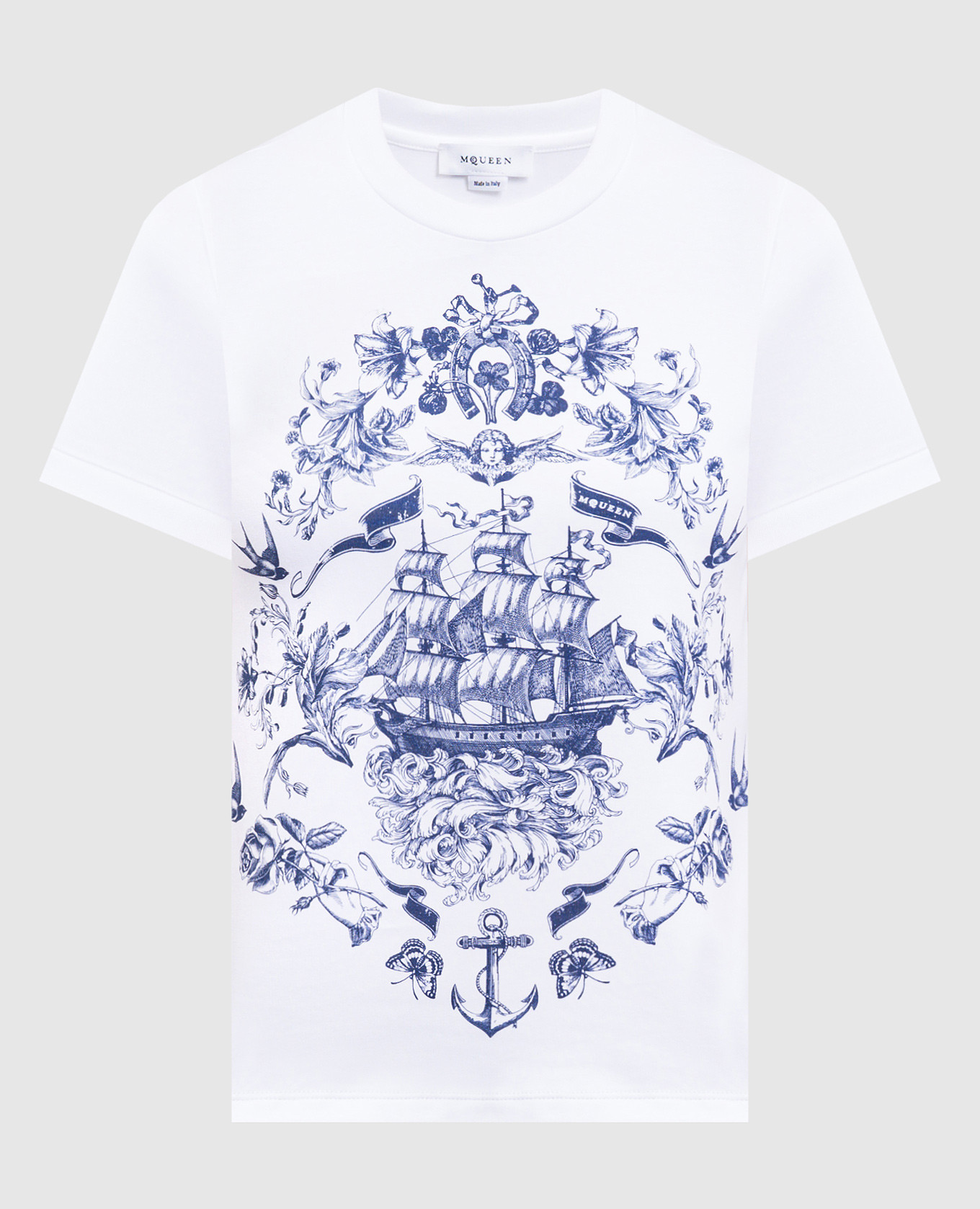 

White T-shirt with print Alexander McQueen