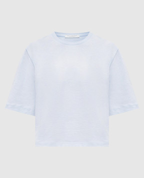 Philosophy di Lorenzo Serafini Blue t-shirt with logo print A07022144