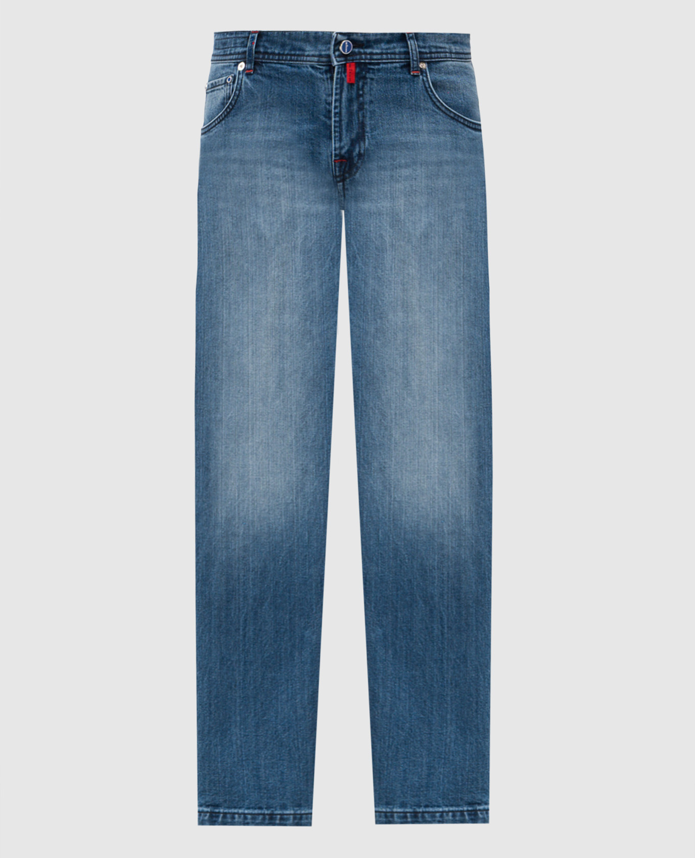 Blue jeans with a worn effect Kiton