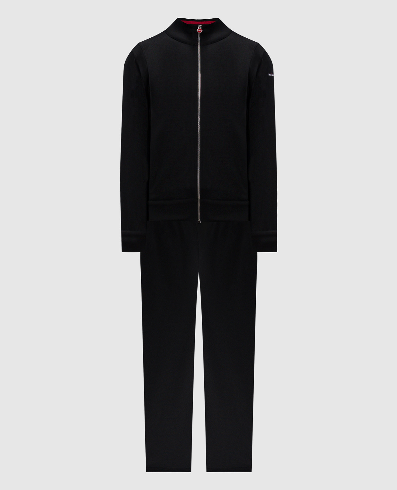 Kiton Black tracksuit with logo embroidery