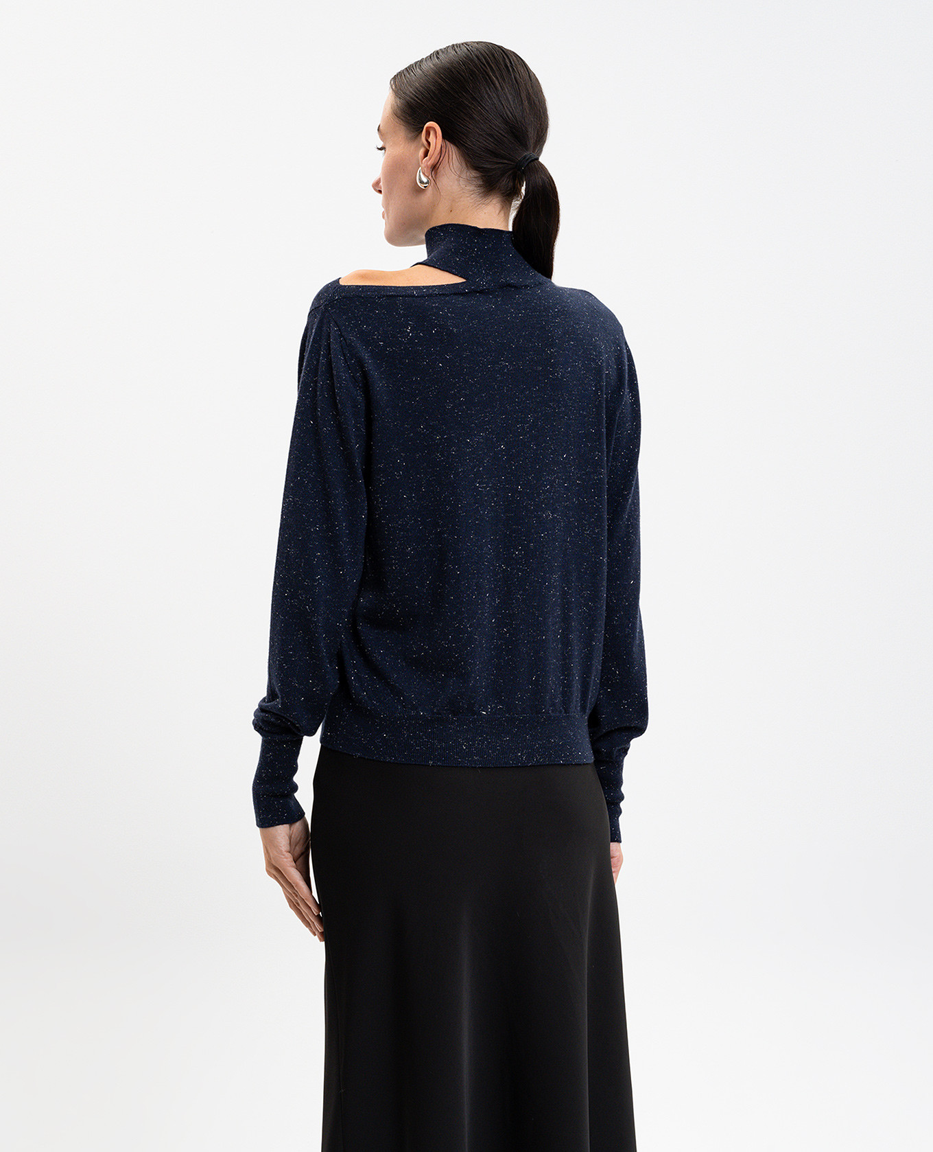 Blue wool golf with lurex Peserico 4