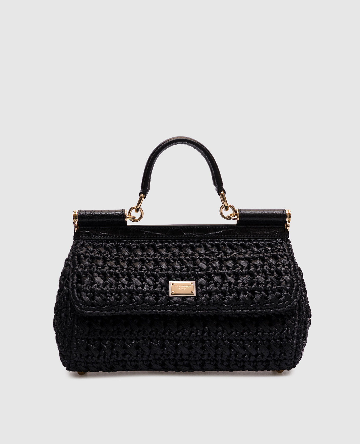 

Sicily black woven raffia bag Dolce&Gabbana