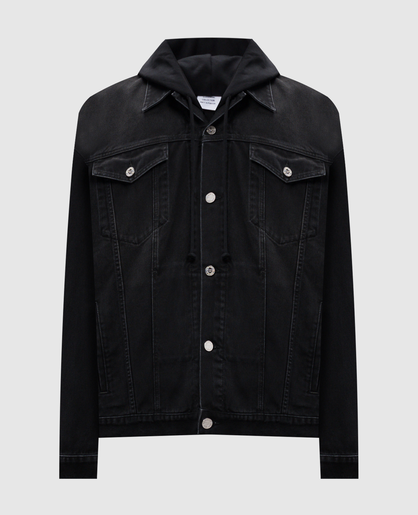 

Black denim jacket with a hood Vetements