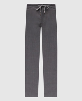 Marco Pescarolo Gray wool and silk pants CARACCIOLO5122