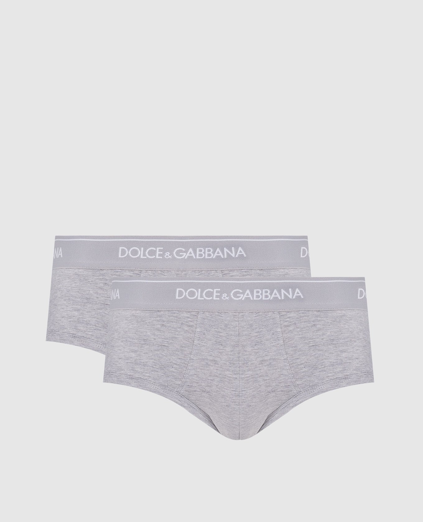 

Set of grey melange briefs with logo Dolce&Gabbana