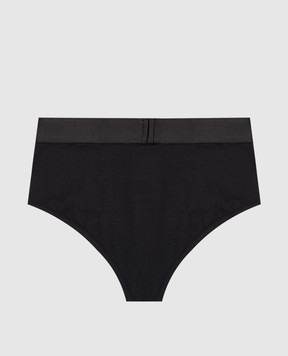 Palm Angels Black panties with a logo pattern PWUC006S24FAB001