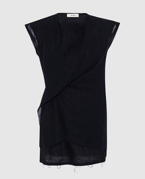 The Row Inawa black draped top 8933W3927
