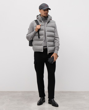 Cashmere&Whiskey Black wool and cashmere cargo pants 02583R0497