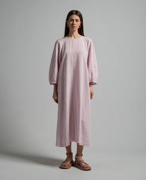 ANNECLAIRE Pink linen dress D0686405