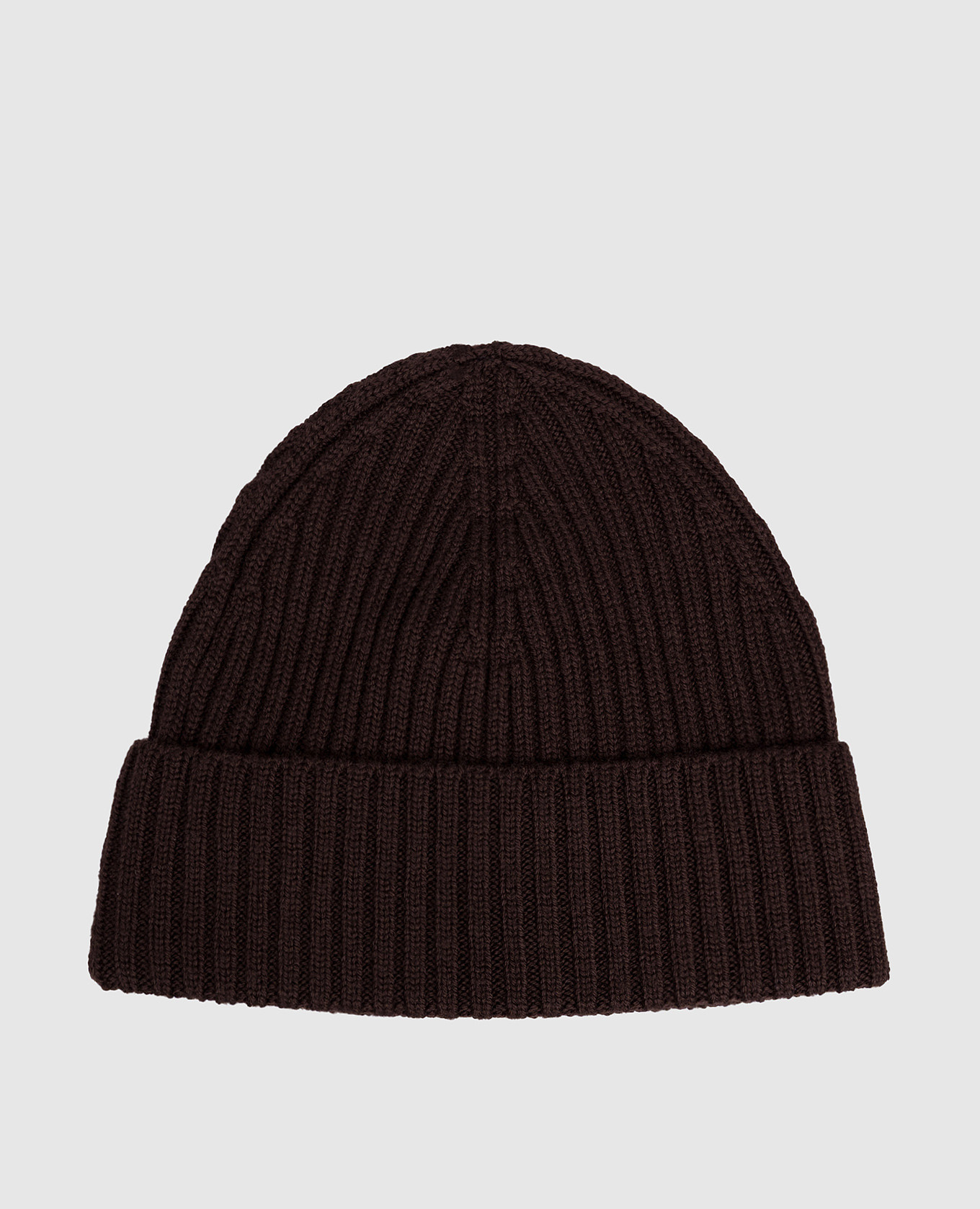 Brown merino wool hat