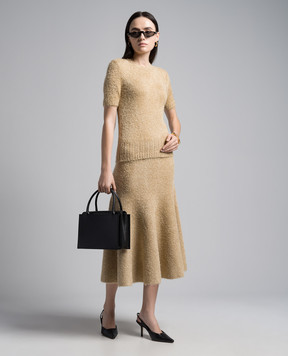 Khaite Beige T-shirt made of silk and cashmere 9528309K309