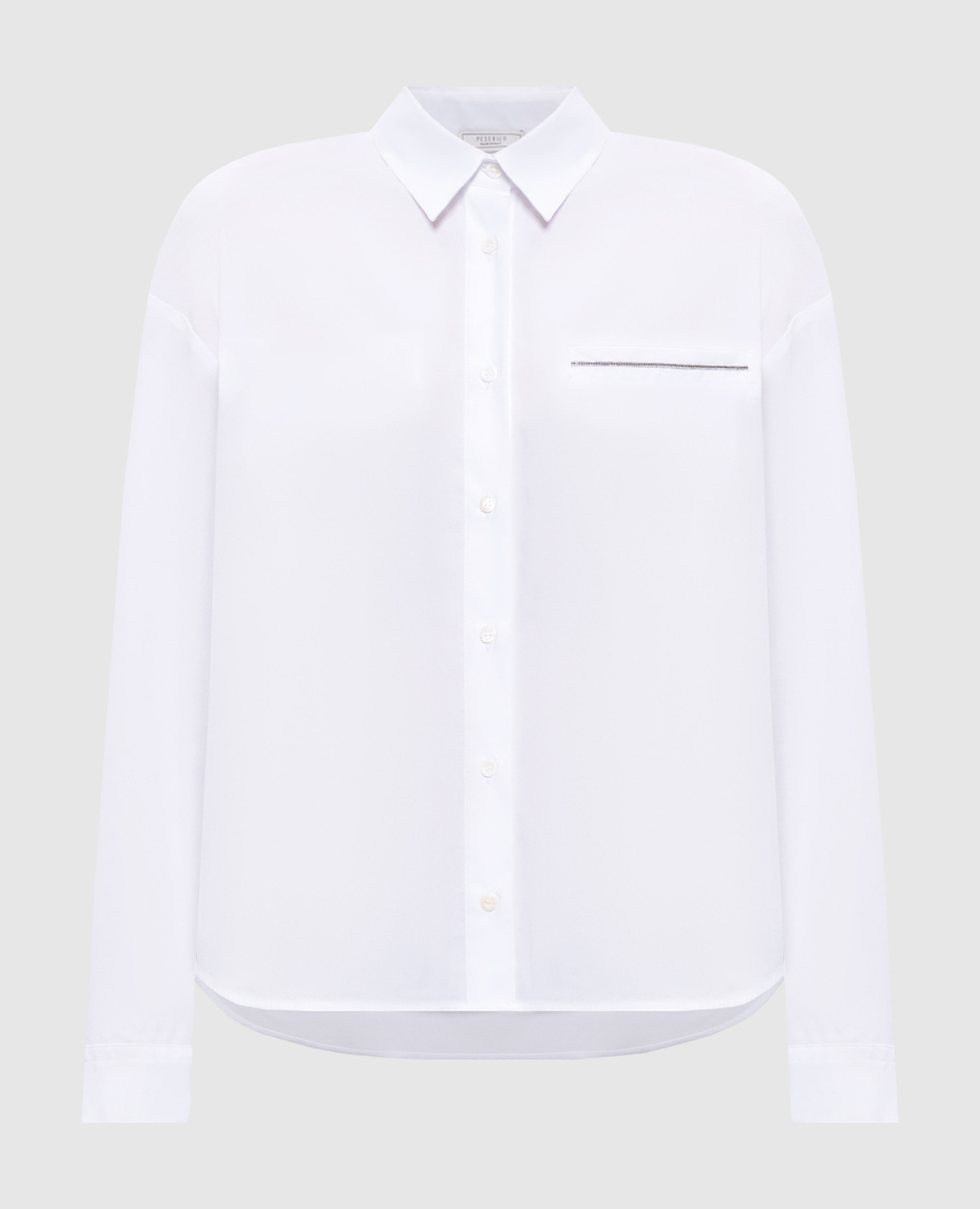 White shirt with a monil chain Peserico