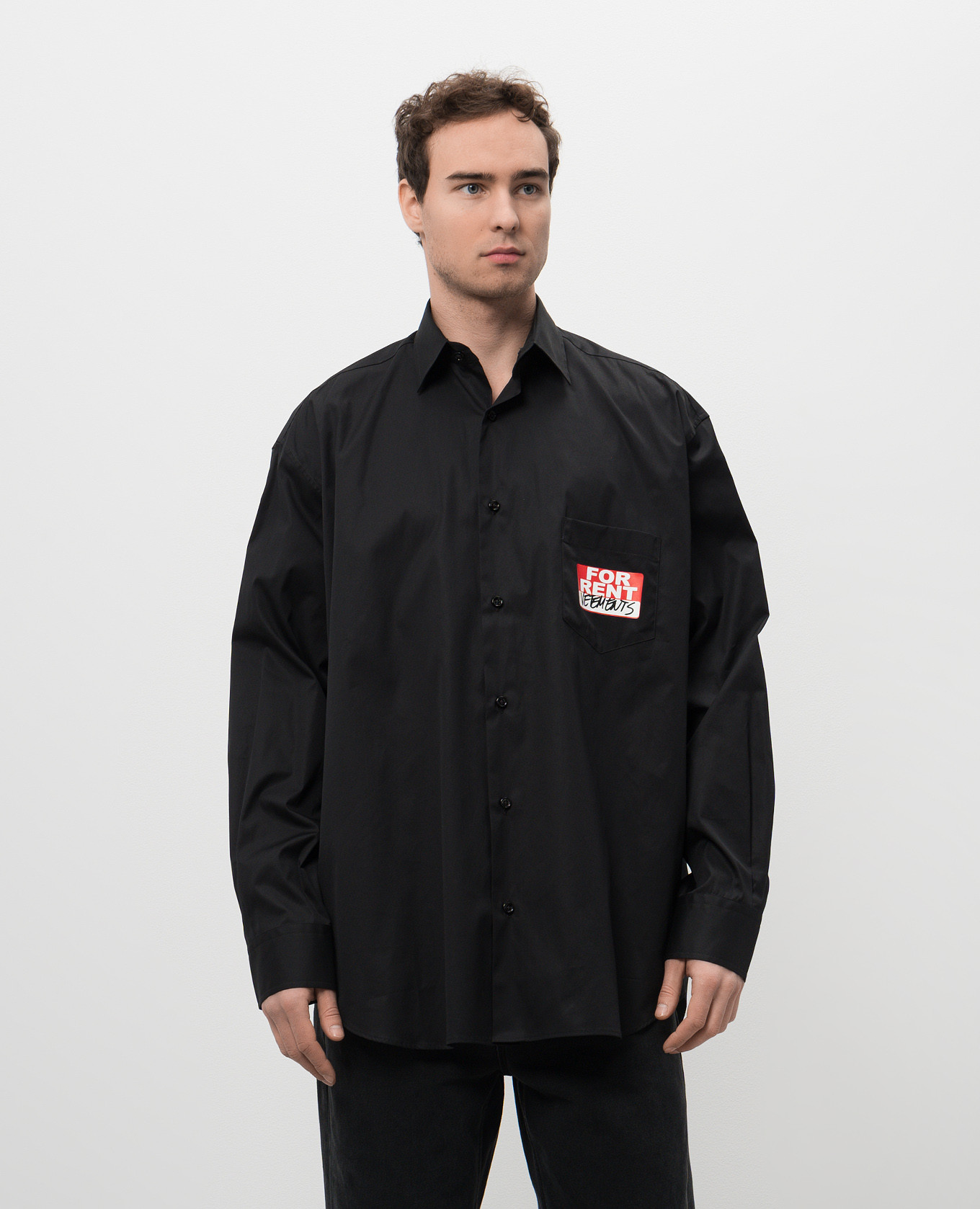 

Black shirt with logo print Vetements