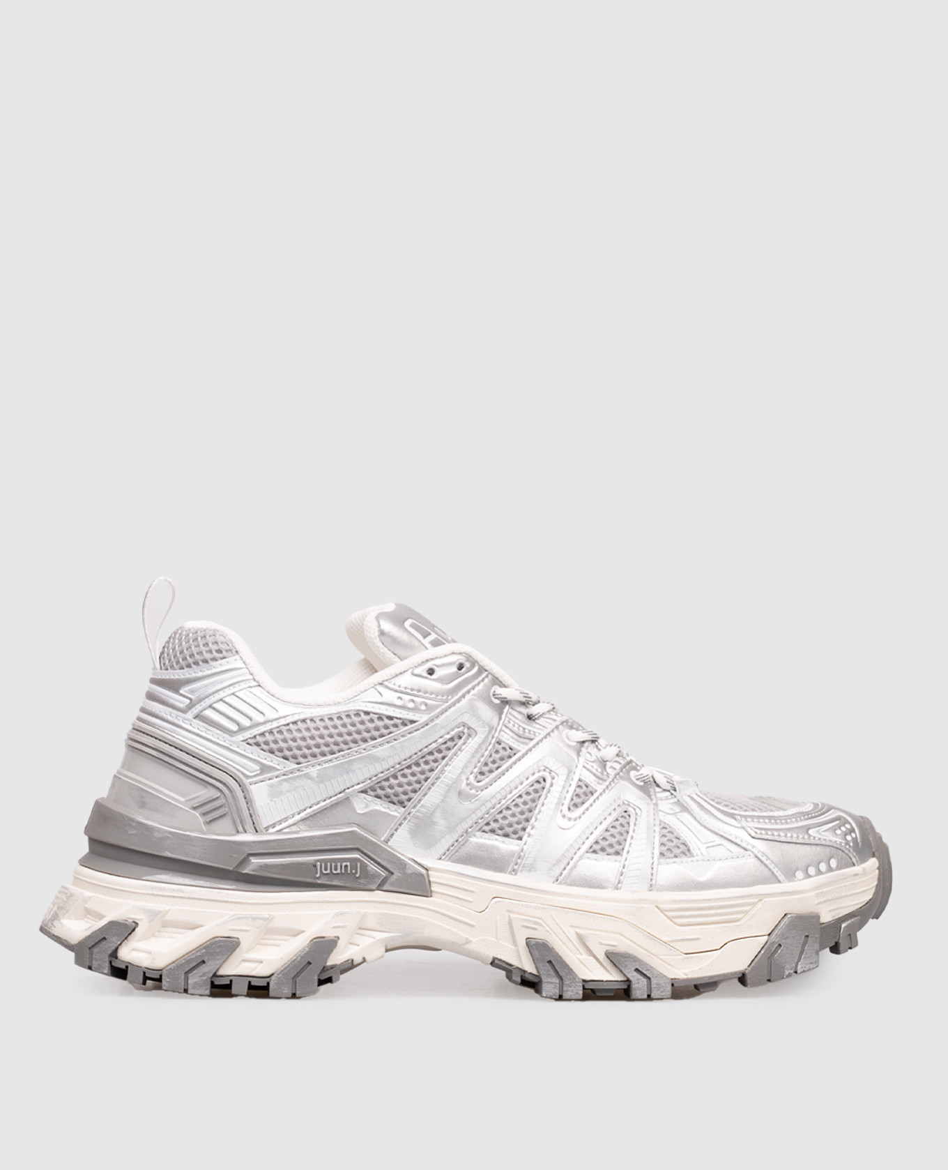 Grey sneakers with logo Juun.j
