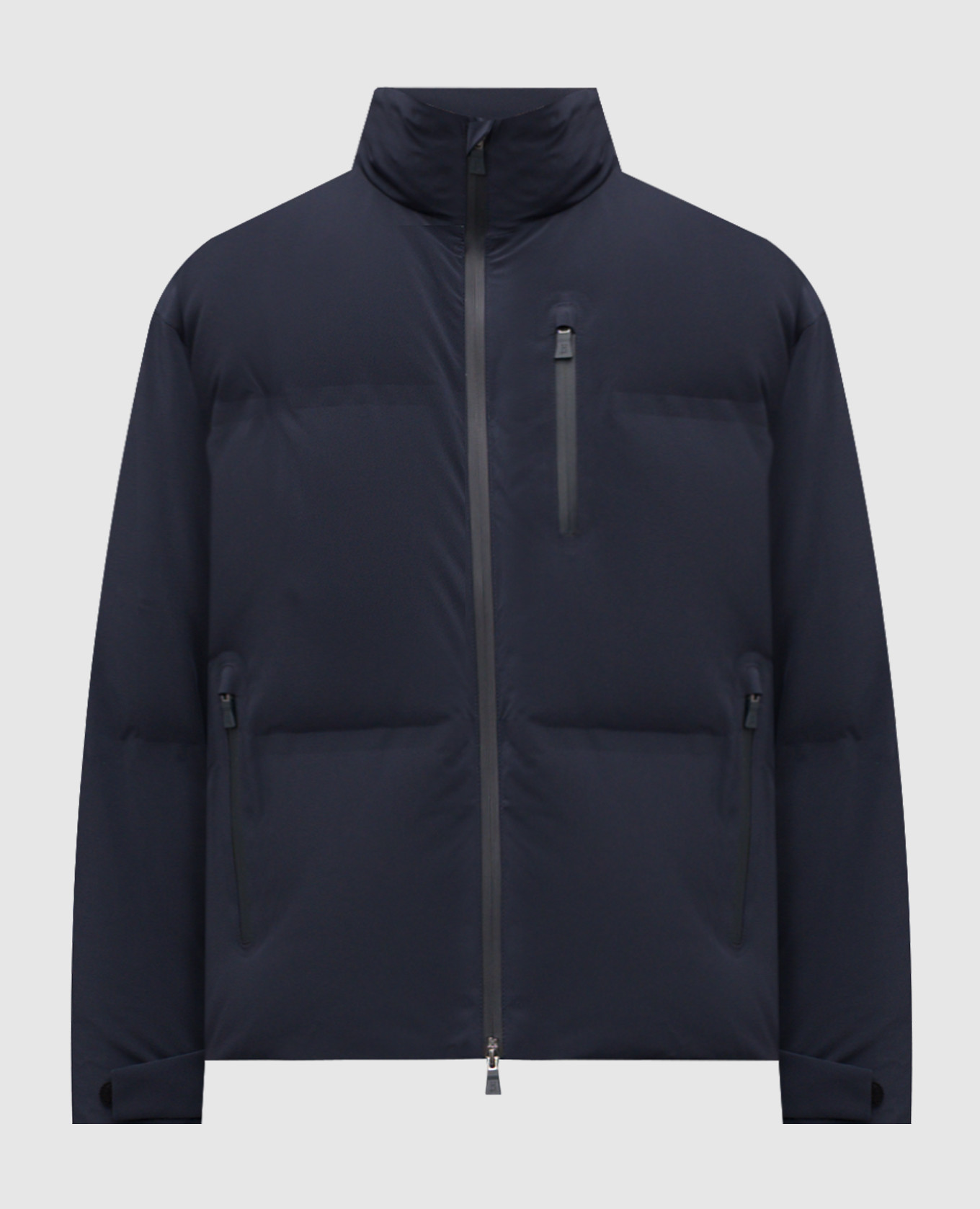 

Blue down jacket with logo Herno