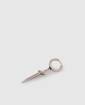Alexander McQueen Silver mono earring with logo engraving 836732J161N