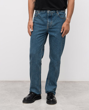 Valentino Blue jeans with logo patch 7V3DE04QB0W