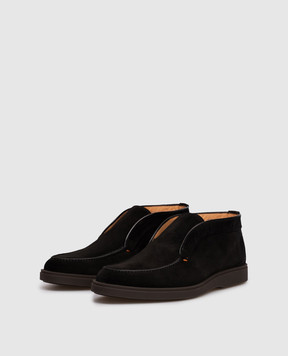 Santoni Black suede deserts MGDG17823SMOBGEX