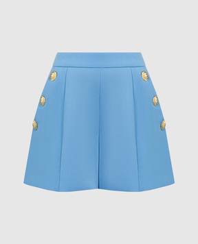 Balmain Blue wool shorts CF0PA235WC09