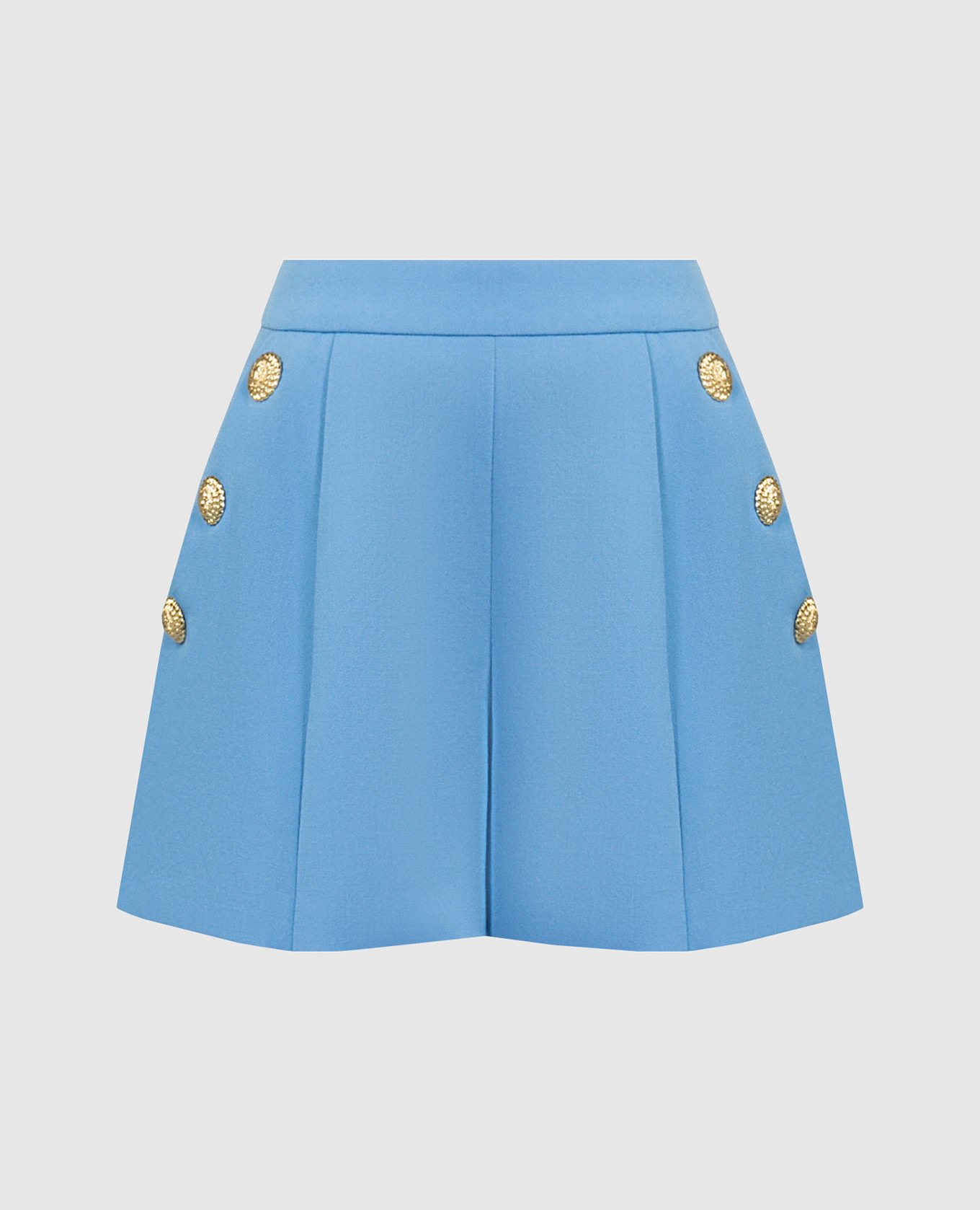 Blue wool shorts balmain
