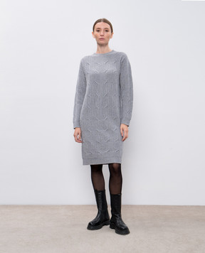 Peserico Gray wool, silk and cashmere dress with lurex S92248F0709095